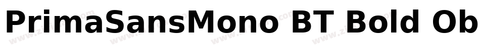 PrimaSansMono BT Bold Oblique字体转换